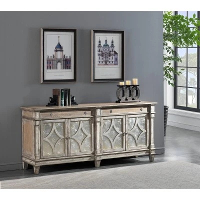 Barclay 2 Drawer and 4 Door TV Stand for TVs up to 70" Brown - Treasure Trove Accents 5 Barclay 2 Drawer and 4 Door TV Stand for TVs up to 70" Brown - Treasure Trove Accents - Image 3