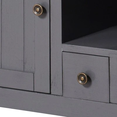 Archer Ridge TV Stand for TVs up to 55" Gray - StyleCraft 4 Archer Ridge TV Stand for TVs up to 55" Gray - StyleCraft - Image 2