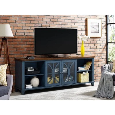 80" Bailey Tv Console For Tvs Up To 80" - Martin Furniture Weathered Green 3 80" Bailey Tv Console For Tvs Up To 80" - Martin Furniture Weathered Green