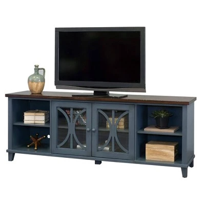 80" Bailey Tv Console For Tvs Up To 80" - Martin Furniture Weathered Green 4 80" Bailey Tv Console For Tvs Up To 80" - Martin Furniture Weathered Green - Image 2
