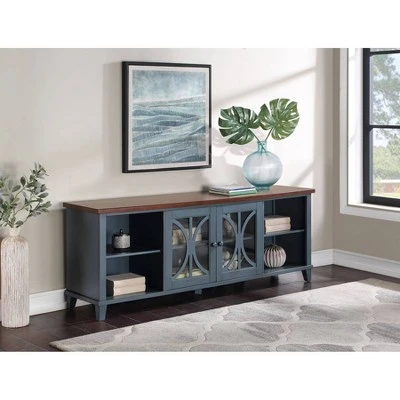 80" Bailey Tv Console For Tvs Up To 80" - Martin Furniture Weathered Green 8 80" Bailey Tv Console For Tvs Up To 80" - Martin Furniture Weathered Green - Image 6