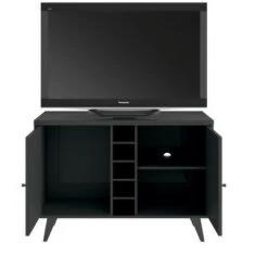 Home Source TV Stand With Cabinets