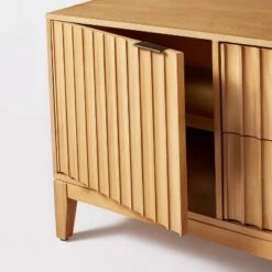 Threshold Designed W/Studio McGee Thousand Oaks Wood Scalloped TV Stand for TVs up to 50" Brown - Threshold™ designed with Studio McGee -Cheap TV Stands Store unnamed file 5836