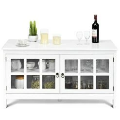 Costway 50''TV Stand Modern Wood Storage Console Entertainment Center w/ 2 Doors White 12 Costway 50''TV Stand Modern Wood Storage Console Entertainment Center w/ 2 Doors White -Cheap TV Stands Store unnamed file 5941