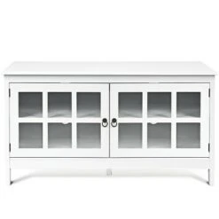 Costway 50''TV Stand Modern Wood Storage Console Entertainment Center w/ 2 Doors White 13 Costway 50''TV Stand Modern Wood Storage Console Entertainment Center w/ 2 Doors White -Cheap TV Stands Store unnamed file 5942