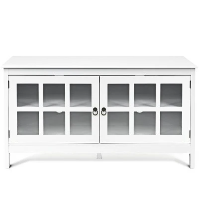Costway 50''TV Stand Modern Wood Storage Console Entertainment Center w/ 2 Doors White 8 Costway 50''TV Stand Modern Wood Storage Console Entertainment Center w/ 2 Doors White - Image 6