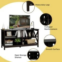 Costway TV Stand Entertainment Media Center for TV's up to 55'' w/ Storage Shelves Brown/Gray/White 22 Costway TV Stand Entertainment Media Center for TV's up to 55'' w/ Storage Shelves Brown/Gray/White -Cheap TV Stands Store unnamed file 5970