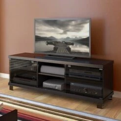 Flat Panel TV Stand for TVs up to 60" CorLiving Ravenwood Black