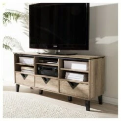 Wales Modern and Contemporary TV Stand for TVs up to 55" Light Brown - Baxton Studio -Cheap TV Stands Store unnamed file 6087