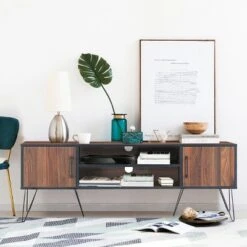 Costway TV Stand Media Center Storage Cabinet & Shelf Hold up to 60''TV W/ Metal leg -Cheap TV Stands Store unnamed file 6104