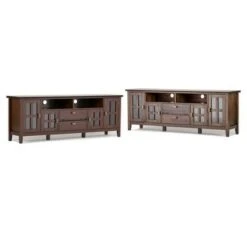 Stratford Solid Wood TV Stand for TVs up to 80" - WyndenHall Black -Cheap TV Stands Store unnamed file 6139