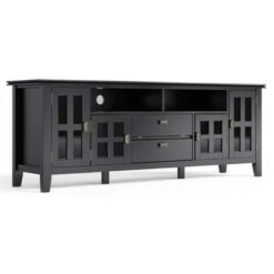 Stratford Solid Wood TV Stand for TVs up to 80" - WyndenHall Black -Cheap TV Stands Store unnamed file 6143