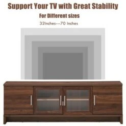 Costway TV Stand Media Entertainment Center for TV's up to 70'' w/ Storage Cabinet -Cheap TV Stands Store unnamed file 6154