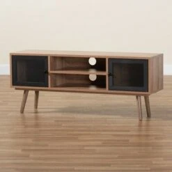 Yuna Natural Wood and Metal 2 Door TV Stand for TVs up to 40" Brown/Black - Baxton Studio 17 Yuna Natural Wood and Metal 2 Door TV Stand for TVs up to 40" Brown/Black - Baxton Studio -Cheap TV Stands Store unnamed file 6190