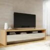 Sylvan Natural Wood with 3 Drawers TV Stand for TVs up to 70" Off White - Manhattan Comfort -Cheap TV Stands Store unnamed file 6263