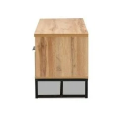 Reid Wood and Metal 2 Drawer TV Stand for TVs up to 55" Oak/Black - Baxton Studio -Cheap TV Stands Store unnamed file 6273