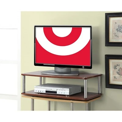 XL Two Tier Swivel Riser TV Stand for TVs up to 32" Cherry - Breighton Home 4 XL Two Tier Swivel Riser TV Stand for TVs up to 32" Cherry - Breighton Home - Image 2