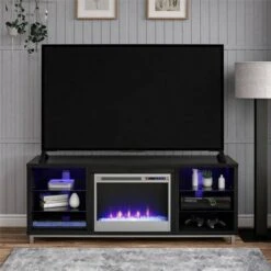 Yorkshire Fireplace TV Stand For TVs Up To 70" Wide - Room & Joy Blonde Oak -Cheap TV Stands Store unnamed file 639
