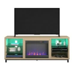 Yorkshire Fireplace TV Stand For TVs Up To 70" Wide - Room & Joy Blonde Oak -Cheap TV Stands Store unnamed file 645