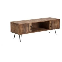 Crawford & Burke Middleton Foldable TV Stand for TVs up to 65" Reclaimed Brown - Crawford & Burke