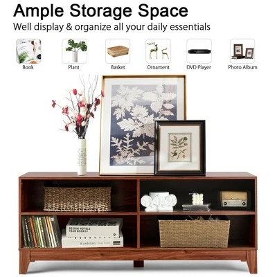 Costway 58'' Modern Wood TV Stand Console Storage Entertainment Media Center for Living Room 6 Costway 58'' Modern Wood TV Stand Console Storage Entertainment Media Center for Living Room - Image 4