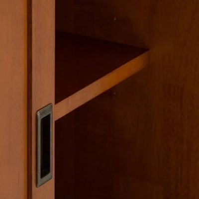 Tierney Solid Hardwood Mid Century Medium TV Stand for TVs up to 66" Teak Brown - WyndenHall 4 Tierney Solid Hardwood Mid Century Medium TV Stand for TVs up to 66" Teak Brown - WyndenHall - Image 2