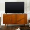 Mid-Century Modern Wood Console TV Stand for TVs up to 65" - Saracina Home Walnut -Cheap TV Stands Store unnamed file 6669