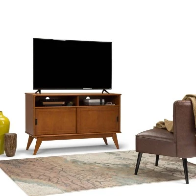 Tall Tierney Solid Hardwood Mid Century TV Stand for TVs up to 60" Teak Brown - WyndenHall 3 Tall Tierney Solid Hardwood Mid Century TV Stand for TVs up to 60" Teak Brown - WyndenHall