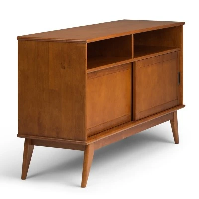 Tall Tierney Solid Hardwood Mid Century TV Stand for TVs up to 60" Teak Brown - WyndenHall 8 Tall Tierney Solid Hardwood Mid Century TV Stand for TVs up to 60" Teak Brown - WyndenHall - Image 6