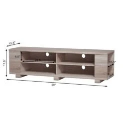 Costway TV Stand Entertainment Media Center Console For TV's up to 65'' w/Storage Shelves