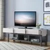 Contra TV Stand for TVs up to 66" White Oak/Distressed Gray - miBasics -Cheap TV Stands Store unnamed file 6935