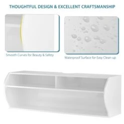 Costway 48.5'' Wall Mounted Audio/Video TV Stands Console W/Shelves for Living Room White -Cheap TV Stands Store unnamed file 6946