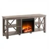 Henn& Hart Gray Oak TV Stand with Log Fireplace Insert - Henn&Hart -Cheap TV Stands Store unnamed file 7061