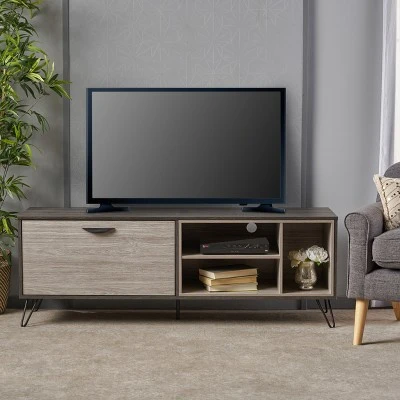 Dorrin Mid Century Wooden TV Stand for TVs up to 60" Sonoma Gray Oak Brown - Christopher Knight Home 3 Dorrin Mid Century Wooden TV Stand for TVs up to 60" Sonoma Gray Oak Brown - Christopher Knight Home