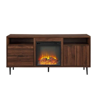 Ronan Modern Storage with Electric Fireplace TV Stand for TVs up to 65" - Saracina Home Slate Gray 9 Ronan Modern Storage with Electric Fireplace TV Stand for TVs up to 65" - Saracina Home Slate Gray - Image 7