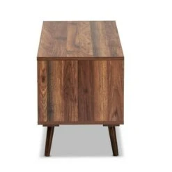 Grover Two-Tone Cherry Wood 2 Door TV Stand for TVs up to 40" Brown/White - Baxton Studio -Cheap TV Stands Store unnamed file 7294