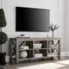 Henn& Hart 58" Open Back TV Stand in Gray Oak Wood with Metal Black Accents - Henn&Hart -Cheap TV Stands Store unnamed file 7309