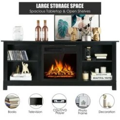 Costway 58'' 2-Tier Fireplace TV Stand W/18'' 1500W Electric Fireplace 65'' -Cheap TV Stands Store unnamed file 734