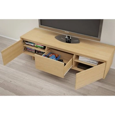 Rustik Drawer TV Stand for TVs up to 66" Bark Natural Maple - Nexera 3 Rustik Drawer TV Stand for TVs up to 66" Bark Natural Maple - Nexera