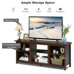 Costway TV Stand 58 inch Entertainment Media Console Center Up to 65 inch Coffee or Black with 2 Tiers 15 Costway TV Stand 58 inch Entertainment Media Console Center Up to 65 inch Coffee or Black with 2 Tiers -Cheap TV Stands Store unnamed file 7367