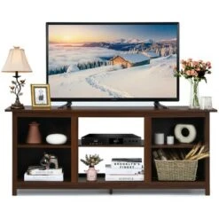 Costway TV Stand 58 inch Entertainment Media Console Center Up to 65 inch Coffee or Black with 2 Tiers 21 Costway TV Stand 58 inch Entertainment Media Console Center Up to 65 inch Coffee or Black with 2 Tiers -Cheap TV Stands Store unnamed file 7373