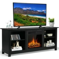Costway 58'' 2-Tier Fireplace TV Stand W/18'' 1500W Electric Fireplace 65'' -Cheap TV Stands Store unnamed file 739