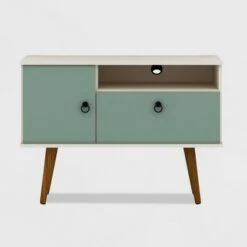 Tribeca TV Stand for TVs up to 32" - Manhattan Comfort Off White/natural -Cheap TV Stands Store unnamed file 7399