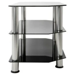 AVF Glass Shelves TV Stand for TVs up to 37" - Silver/Black