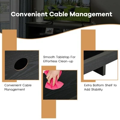 Costway 4-Cubby TV Stand Media Console for TV's up to 65'' w/ Adjustable Shelf 9 Costway 4-Cubby TV Stand Media Console for TV's up to 65'' w/ Adjustable Shelf - Image 7