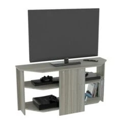 Corner TV Stand for TVs up to 50" Smoke Oak - Inval -Cheap TV Stands Store unnamed file 7463