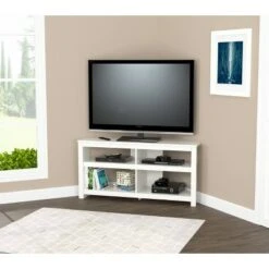 24.21" Corner TV Stand for TVs up to 60" Washed Oak - Inval