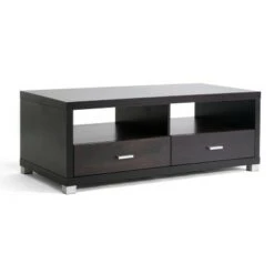 Derwent Modern TV Stand for TVs up to 50" with Drawers Dark Brown - Baxton Studio