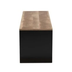 Connell Two-Tone Wood and Metal 2 Door TV Stand for TVs up to 40" Natural Brown/Black - Baxton Studio -Cheap TV Stands Store unnamed file 7491