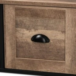 Connell Two-Tone Wood and Metal 2 Door TV Stand for TVs up to 40" Natural Brown/Black - Baxton Studio -Cheap TV Stands Store unnamed file 7493